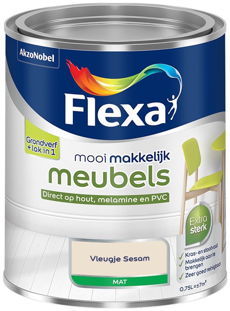 Flexa - mooi makkelijk meubels mat - Vleugje Sesam - Mengverf - 0.75 L
