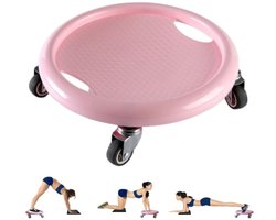 1 stuk - Ab Roller - Silent Ab Disc - Abs Exercise Wheel - Core Training Slider - Abs Exercise Equipment - Roze - 28 x 28 x 8,5 cm - Geschikt voor vloerfitness en Pilates