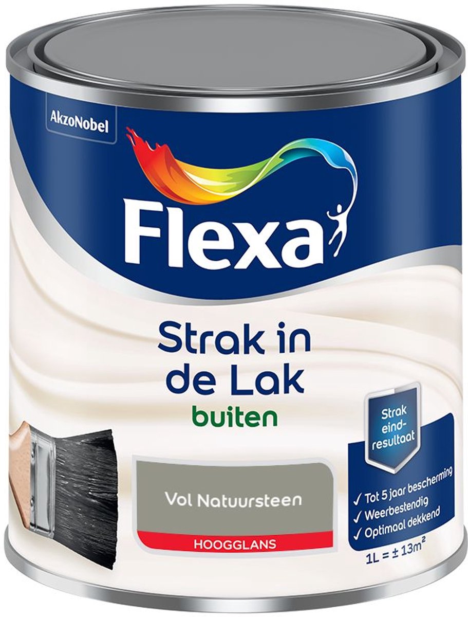 Flexa - Strak in de Lak Buitenlak Hoogglans - Vol Natuursteen - Mengverf - 1 L