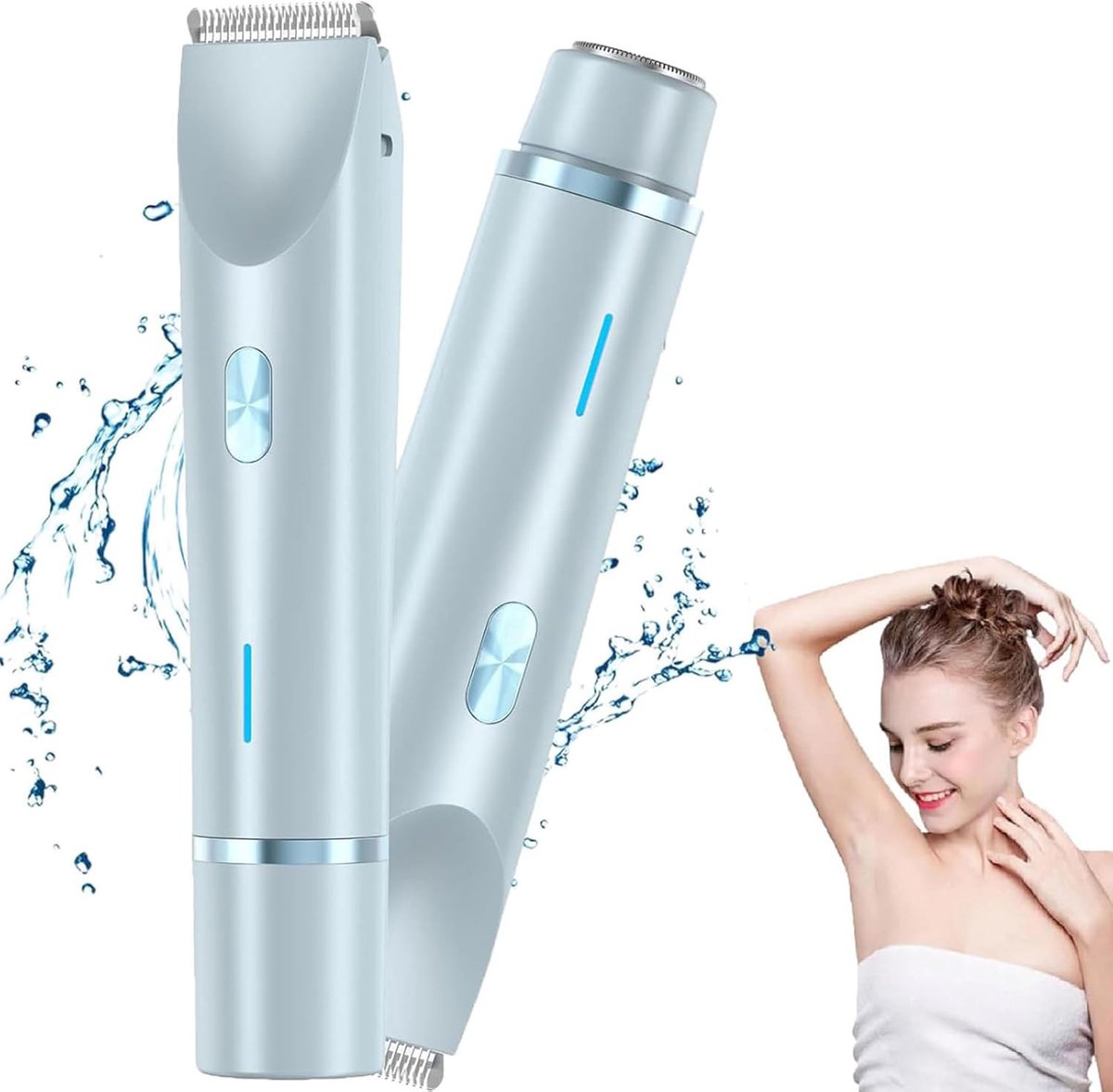 2-in-1 Ladyshave - Professioneel Ladyshaver - Scheerapparaat - Ladyshave Gezicht - Trimmer - Elektrisch Scheerapparaat - Epilator - Bikinitrimmer - Trimmer vrouw - Zeer effectief en praktisch - Strakke - Zeer geschikt voor Gezicht /Oksels /Benen