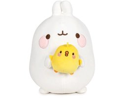 Molang - 23cm White Bunny With Chick Plush