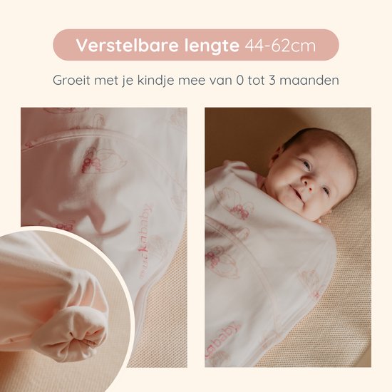 Puckababy Piep Inbakerslaapzakje baby (0-3m) - Swans - Katoen TOG 0.5 - Zomerslaapzak van Merkloos — afbeelding 4