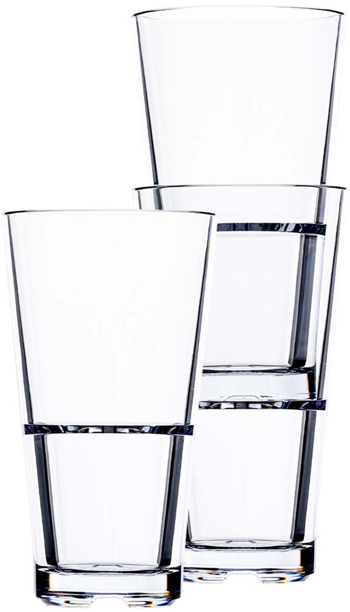 Bold Club Stack Premium Polycarbonaat Longdrink 35.5cl - Set a 6 stuks