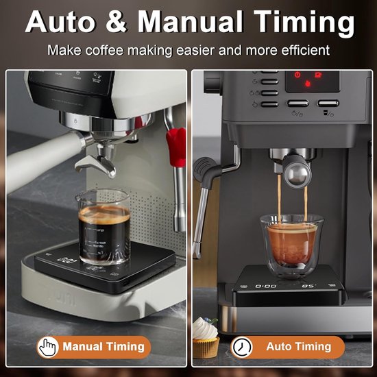 Balance à Café - Avec minuteur - Balance de cuisine numérique - Balance de précision - Barista - Balance de précision 0- Numérique et rechargeable par USB - 3 kg