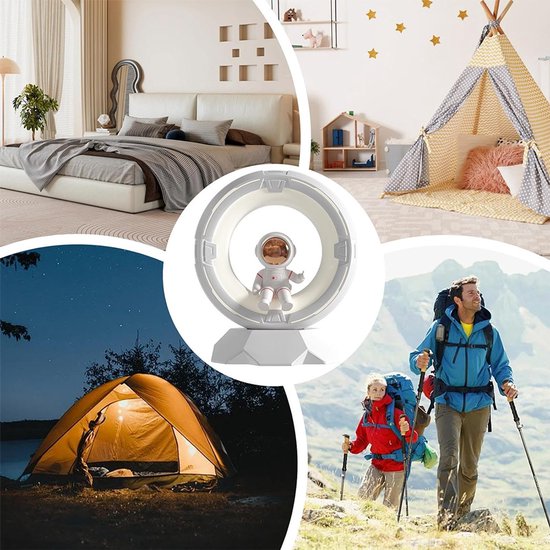 Oplaadbaar nachtlampje kinderen - Peertje - Touchbediening - Tijdfunctie - Wake-up Light - Kinder nachtlampje - Slaapkamer - Nachtlampje kinderen - Dimbaar - Draadloos - Nachtlampje baby - Bedlampje van Merkloos — afbeelding 4