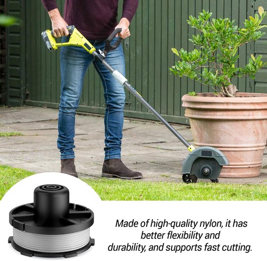 3 stuks vervangende draadspoelen geschikt voor Makita 18V DUR181Z/DUR181RF/DUR181 grastrimmer - geschikt voor Makita 196146-9 - spoeldeksel 195858-1 (3 spoelen + 1 spoeldeksel + 1 veer) van Vermo — afbeelding 3
