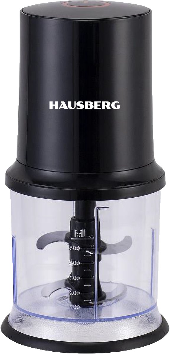 Elektrische Voedselmolen – 500ml – Extra Veilig – RVS Hakmessen – Veiligheidsschakelaar – Antislipring – Vaatwasserbestendige Onderdelen – 40W – Ideaal voor Hakken & Mixen