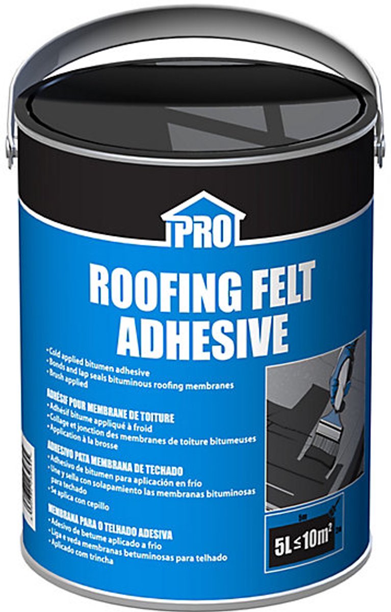 Roof Pro Dakviltlijm Rubber Coating 5kg 5L