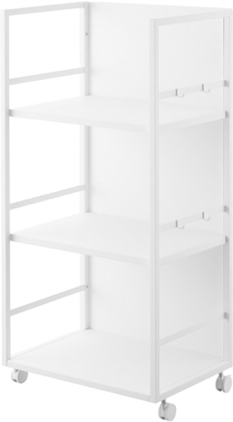 Opbergtrolley 3-laags 37x28x68 cm acryl transparant