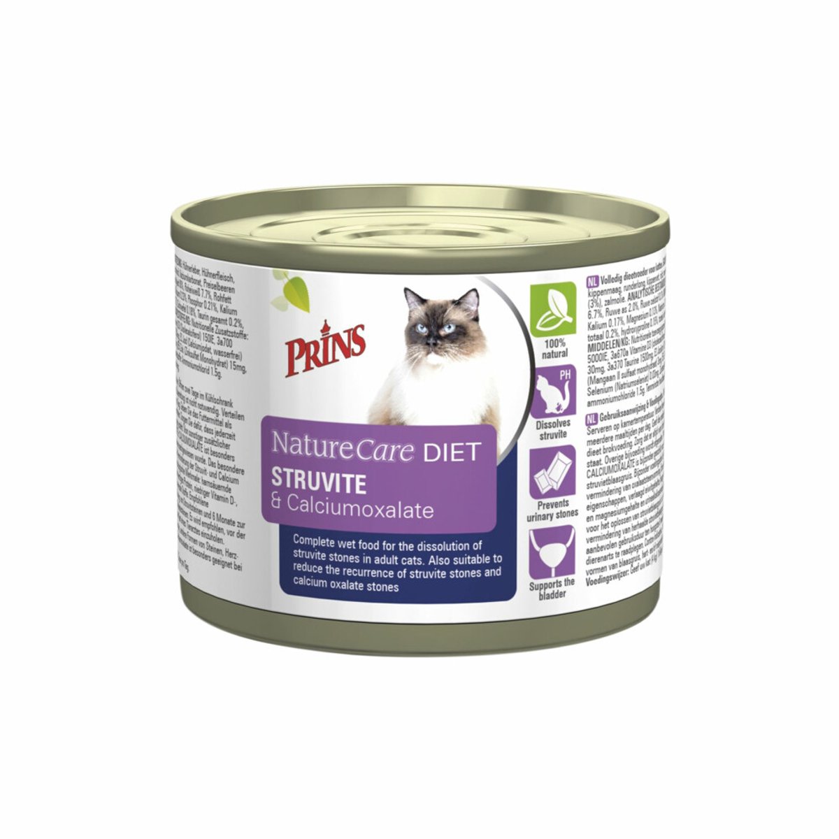 Prins - NatureCare - Diet - Kattenvoer Nat - Struvite & Calciumoxalate - 12 x 200g
