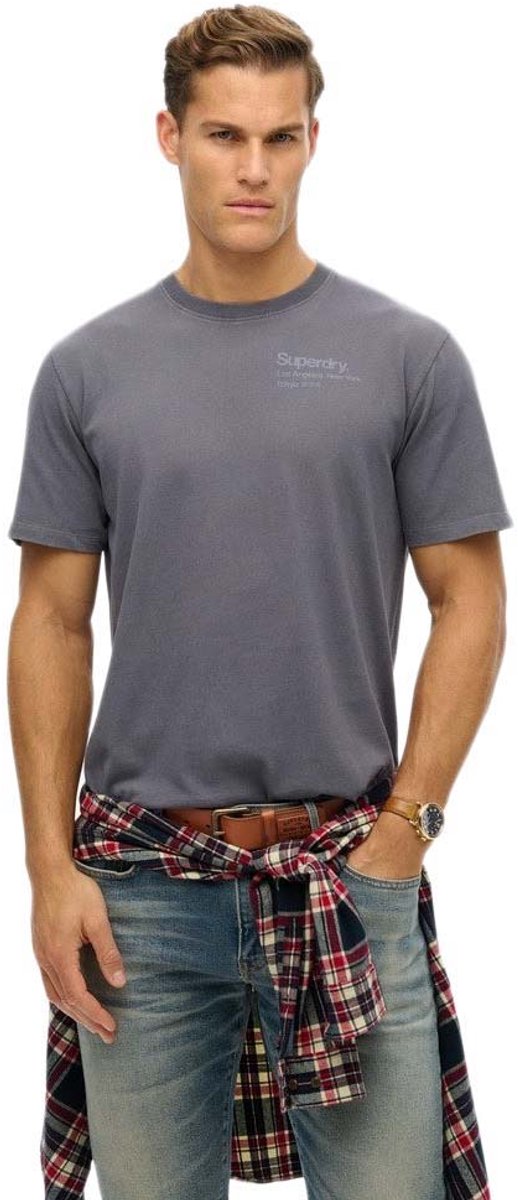 Superdry Core Logo City T-shirt Heren T-shirts Grijs