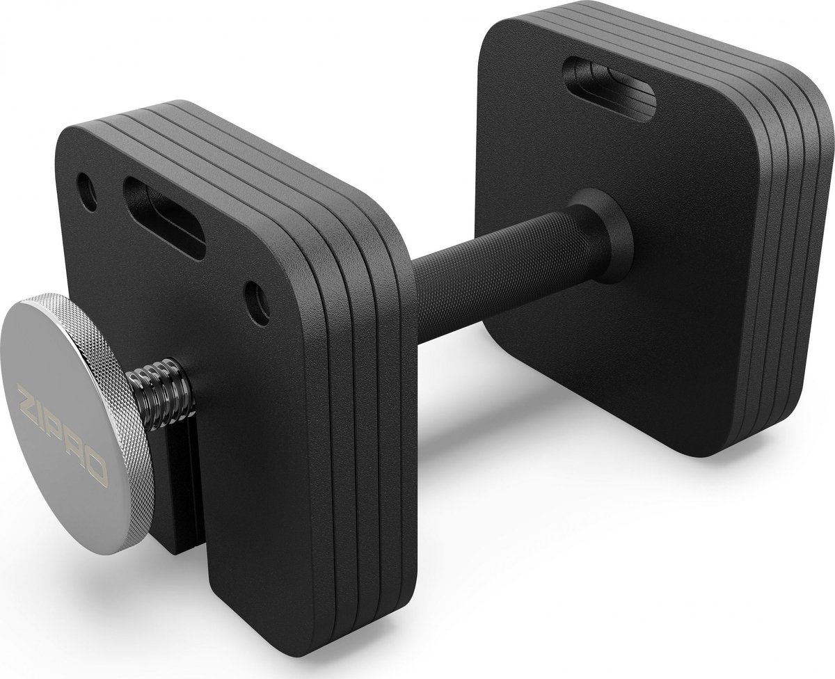 ZIPRO SQUARE 24kg - Verstelbare Dumbbell Staal - Snel Gewichtswisselsysteem - Vierkant - Home Gym Halter – foto 4