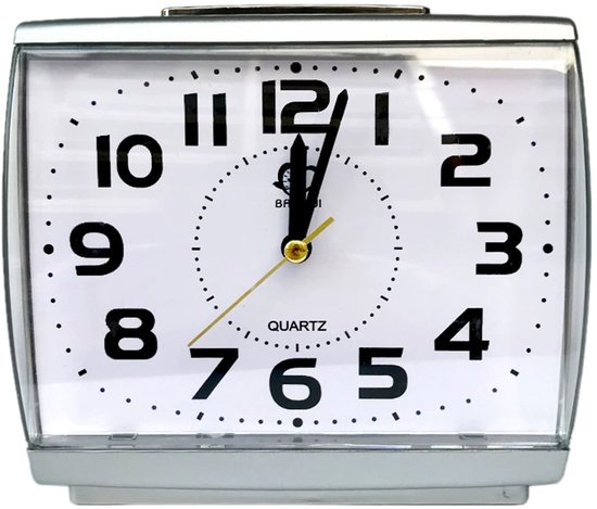 Vicloon Analoge mini-nostalgische wekker, bedwekker met luid alarm, retro design, analoge wekker, geschikt voor kinderen, jongeren en senioren (knoopbatterij niet inbegrepen