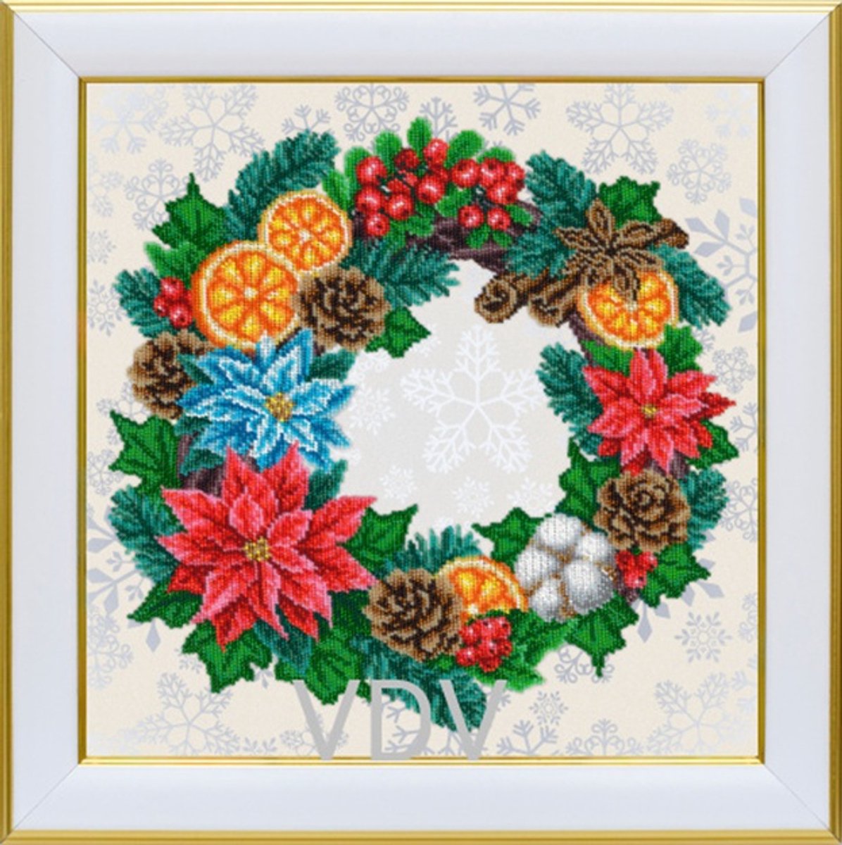 Borduurpakket - KRALEN BORDUURPAKKET - Winter Wreath - 1413 -VDV