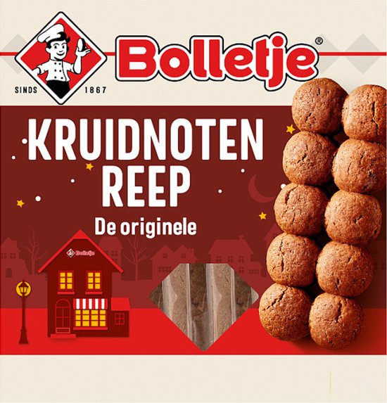 BOLLETJE Kruidnoten Kruidnotenreep 155g X7