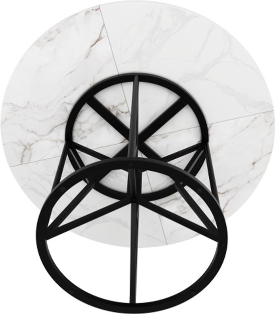 PLATO - Ronde eettafel - Wit - 100 cm - MDF | Leen Bakker