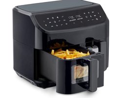 Thuys – Dubbele Airfryer – Heteluchtfriteuse – Duo Airfryer – 8,7 L – 41 x 40 x 33cm – Zwart