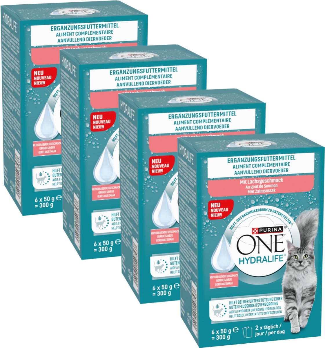 Purina One PURINA ONE Hydralife - Kattenvoer natvoer - Zalm - 24 x 50 g