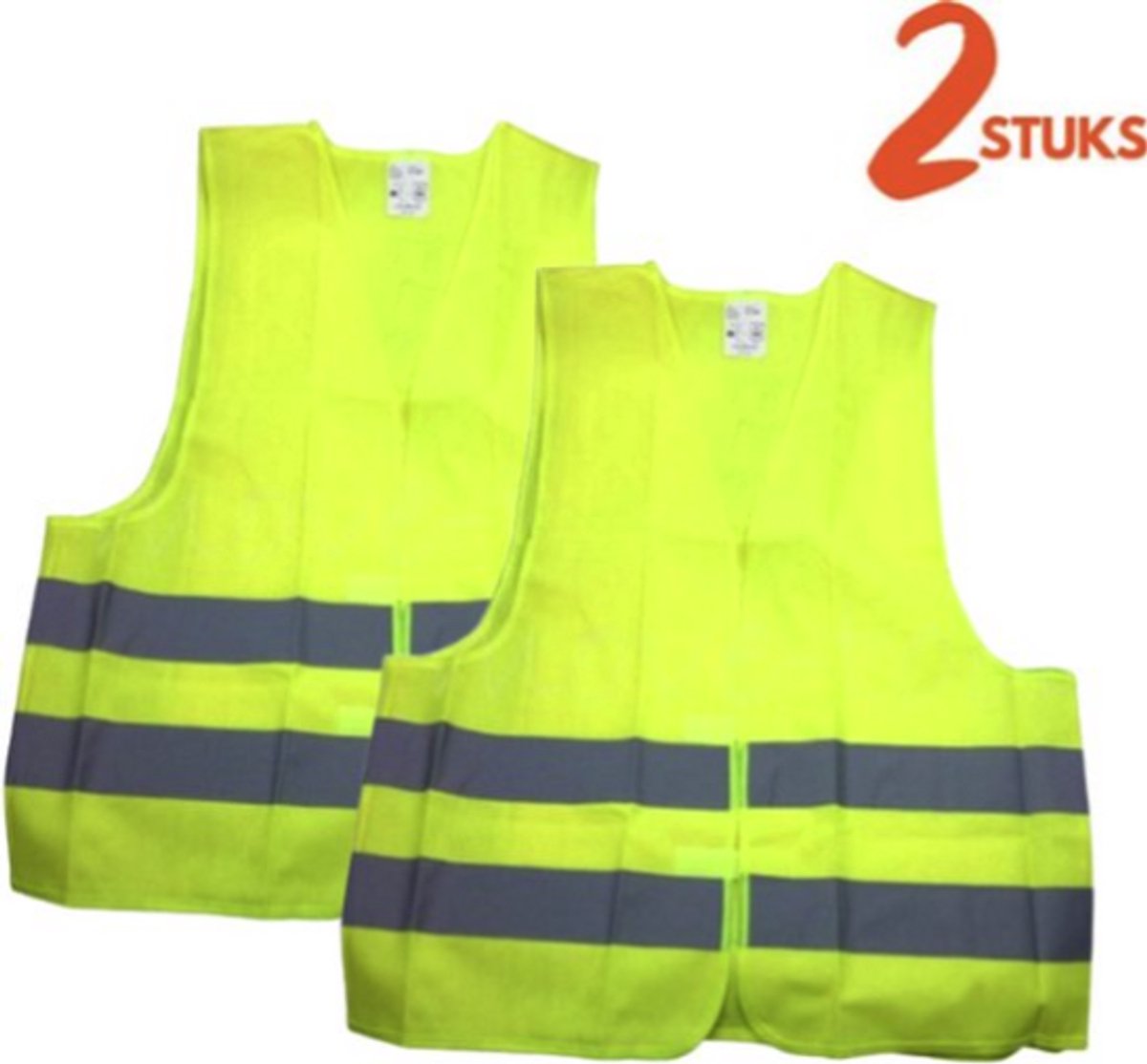 All Ride Geel Veiligheidshesje - 2 Stuks - Veiligheidsvest Geschikt voor S tot XXXL