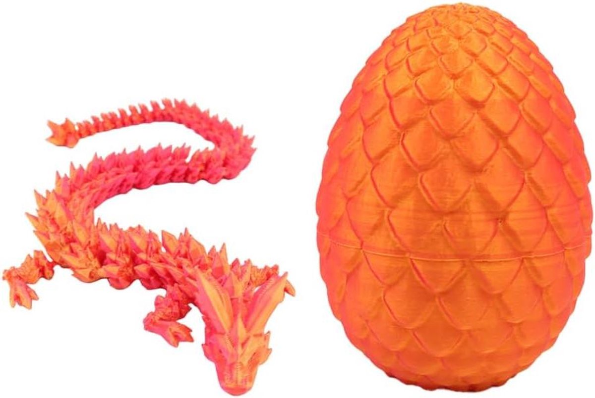 Allecto plus - 3D Geprinte Drakeneieren met Kristallen Draak - Huis- en Kantoordecoratie