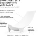 Witte Stokke Flexi Bath babystoel met rugondersteuning.