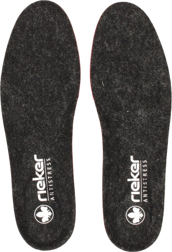 Bruine Rieker binnenzool met Antistress logo.