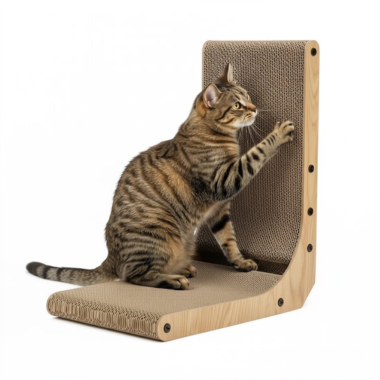 CanadianCat Company ® | Satelliet krabmeubel, krabplank gemaakt van golfkarton | ca. 76 x 24 x 15 cm