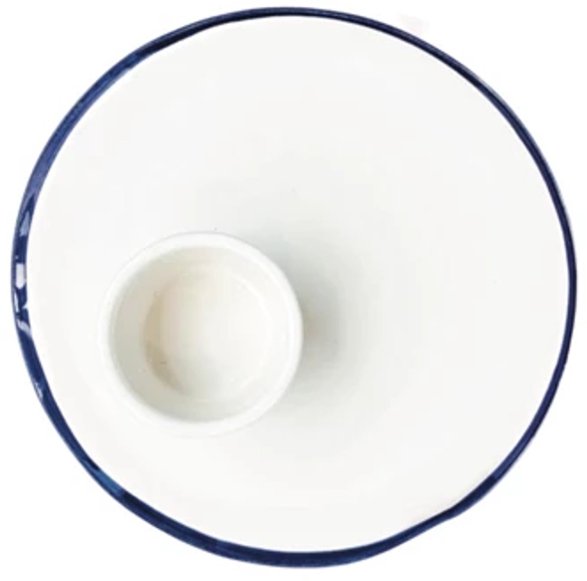 Val Pottery Foolish eierdop D14cm blauwe lijn