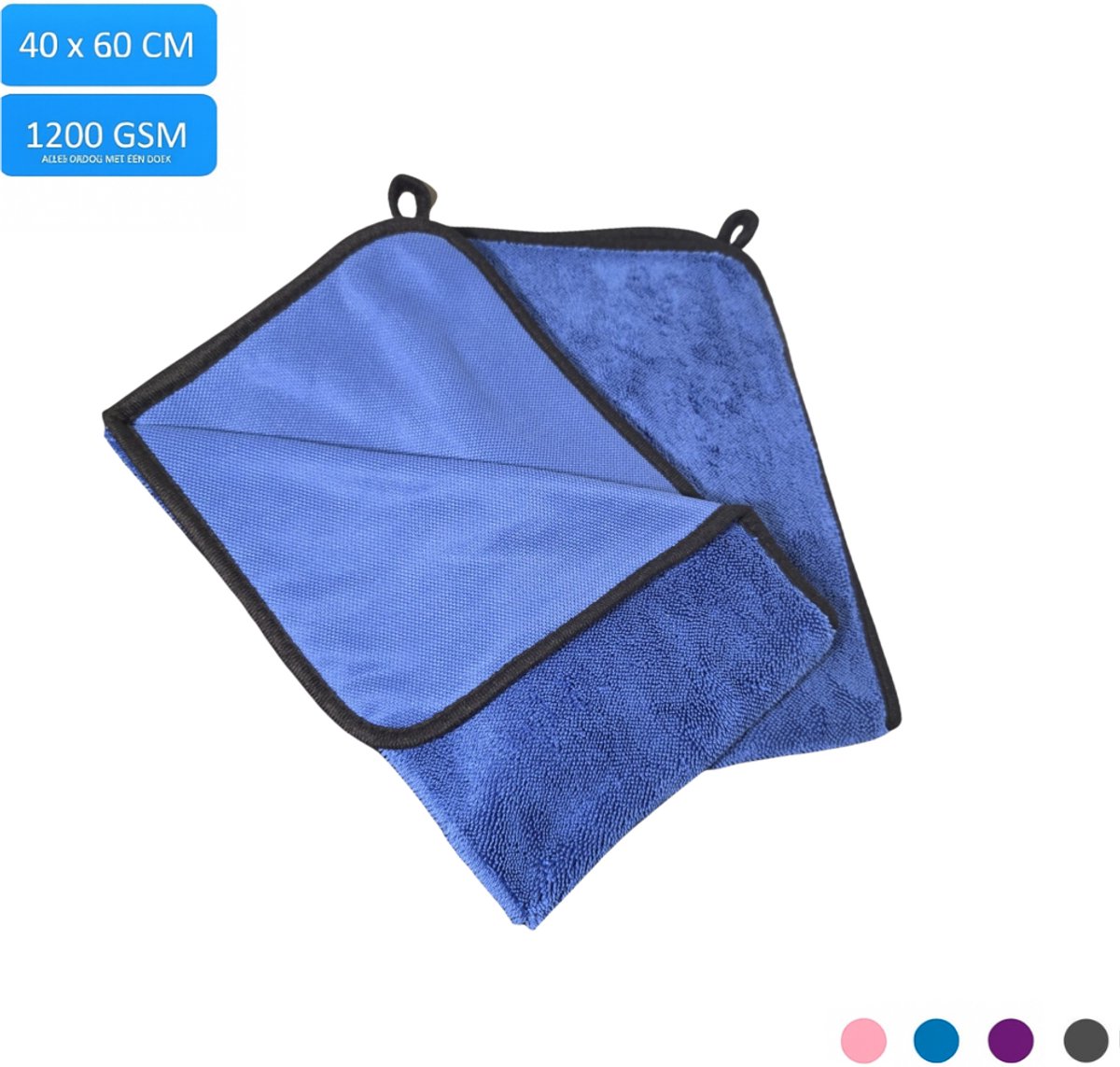 VitalHarbour Fastdry Droogdoek voor Badkamer- Premium Microvezel Droogdoeken – Set van 2 Blauw – 60x40 cm - Schoonmaakdoeken - Raamdoeken Streepvrijdroog - Wonderdoekjes