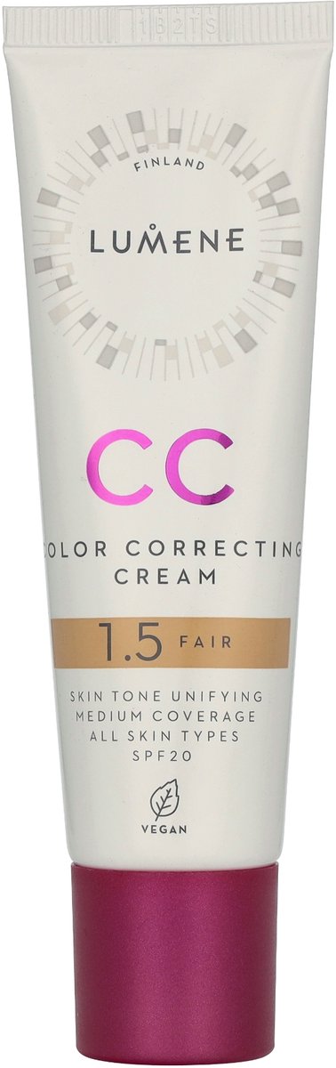 CC Kleur Corrigerende Crème SPF20 Gezichtsstichting 7in1 Eerlijk 30ml
