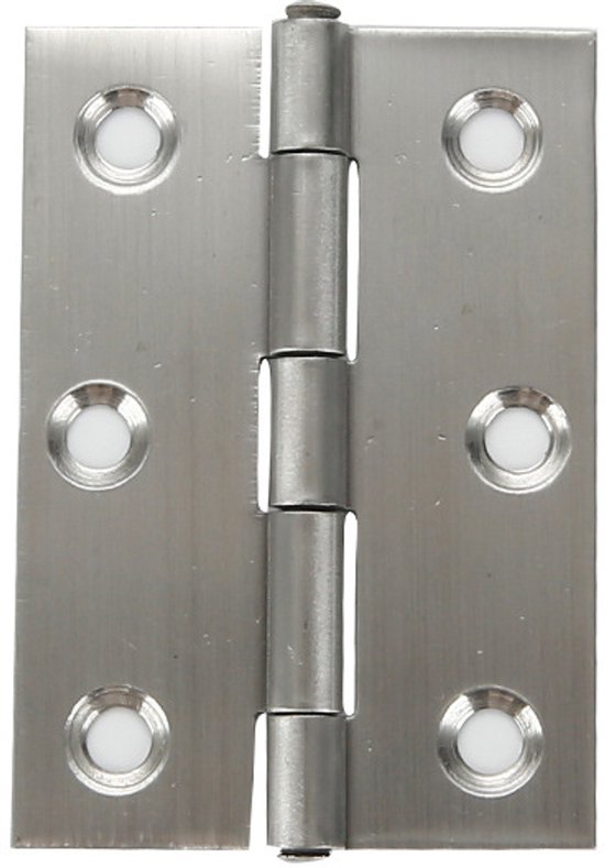 Create idea 4 stuks zelfopenende veerscharnieren, 304 roestvrij staal, zelfsluitende veerdeurscharnieren, automatische sluitscharnieren voor onzichtbare deuren (5,5 cm