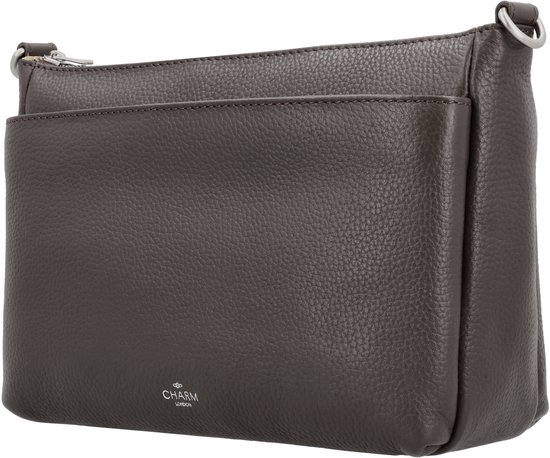 Sac bandoulière Charm London Washington - Bandoulière - Cuir - Pratique - Sac en cuir - Marron foncé