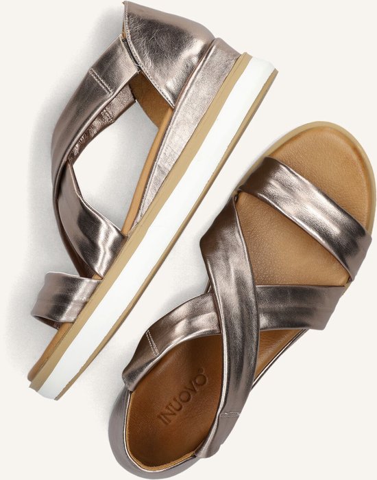 Inuovo 113012 Sandales pour femmes - Avec Talon Compensé - Femme - Bronze - Taille 37