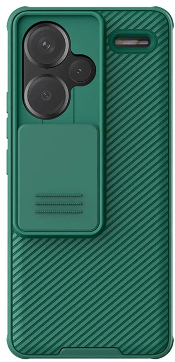 Nillkin CamShield Hoesje voor de Xiaomi Redmi Note 13 Pro Plus - Back Cover met Camera Slider Groen