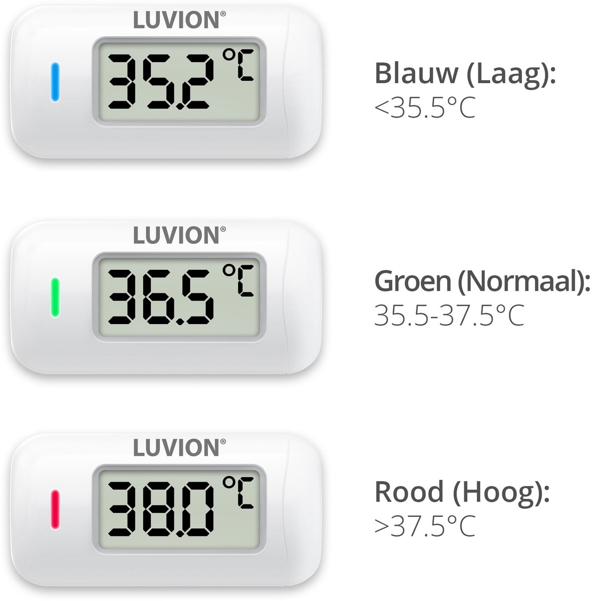 LUVION® Voorhoofd Thermometer - Digitale Infrarood Koortsthermometer - Thermometer Baby t/m Volwassenen — cadeau in Cadeau-ideeën - foto 6
