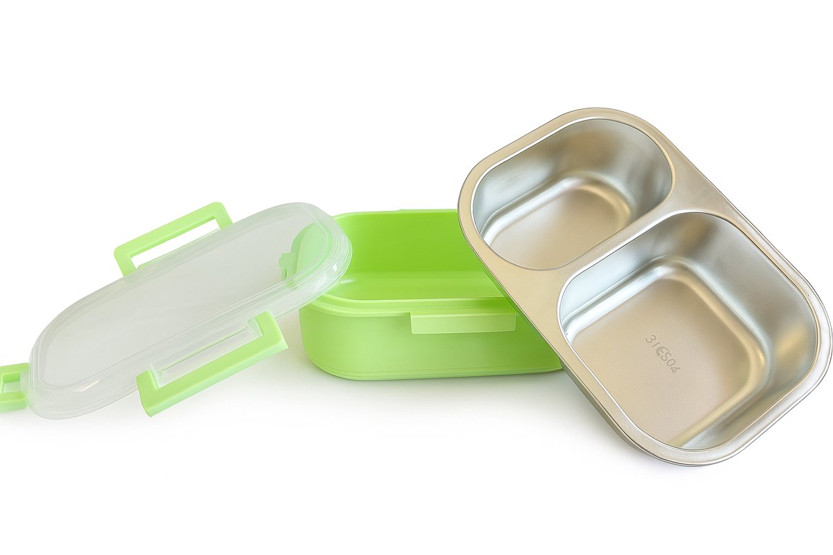 Thermos Lunchbox – RVS Voedselcontainer 800ml – 2 Compartimenten – Lekvrij