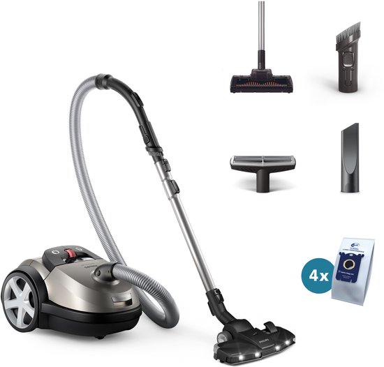 Philips Performer LED 8000 series XD8152/12 - Stofzuiger met zak - LED-mondstuk - 900W - Grijs