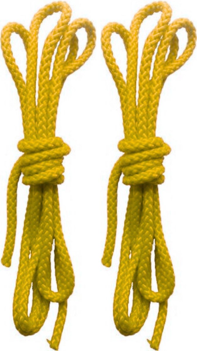 Springtouwen Geel 2,5 Meter Set 2st.