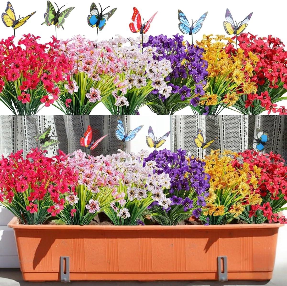 Allecto plus - Kunstbloemen bundels voor buiten, balkon en binnen - UV-bestendig en weerbestendig