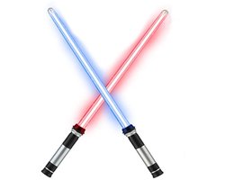 Joya Kids® Uitschuifbaar Lichtzwaard Verkleedaccessoire | LED Lightsaber Verkleed Accessoire met Geluidseffecten Wars | Rood Blauw Groen Paars Geel Licht | 83 cm