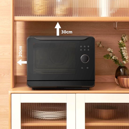 SCH® Stoomoven - Zwart - 42cm x 41cm x 34cm — afbeelding 3