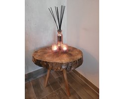 AGstyle - Boomstam - Bijzettafel - Boomstam Bijzettafel - Natuurlijk Design voor Jouw Interieur