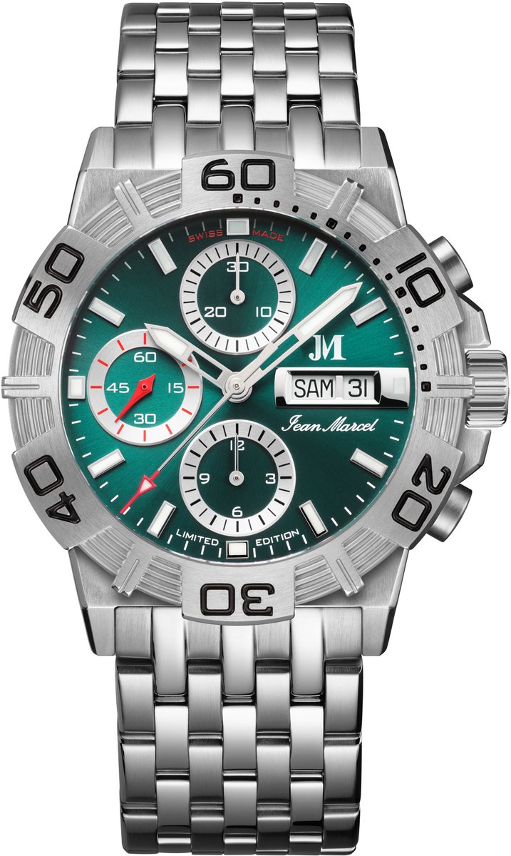 Jean Marcel Herren Armbanduhr Edelstahl Satiniert 22cm