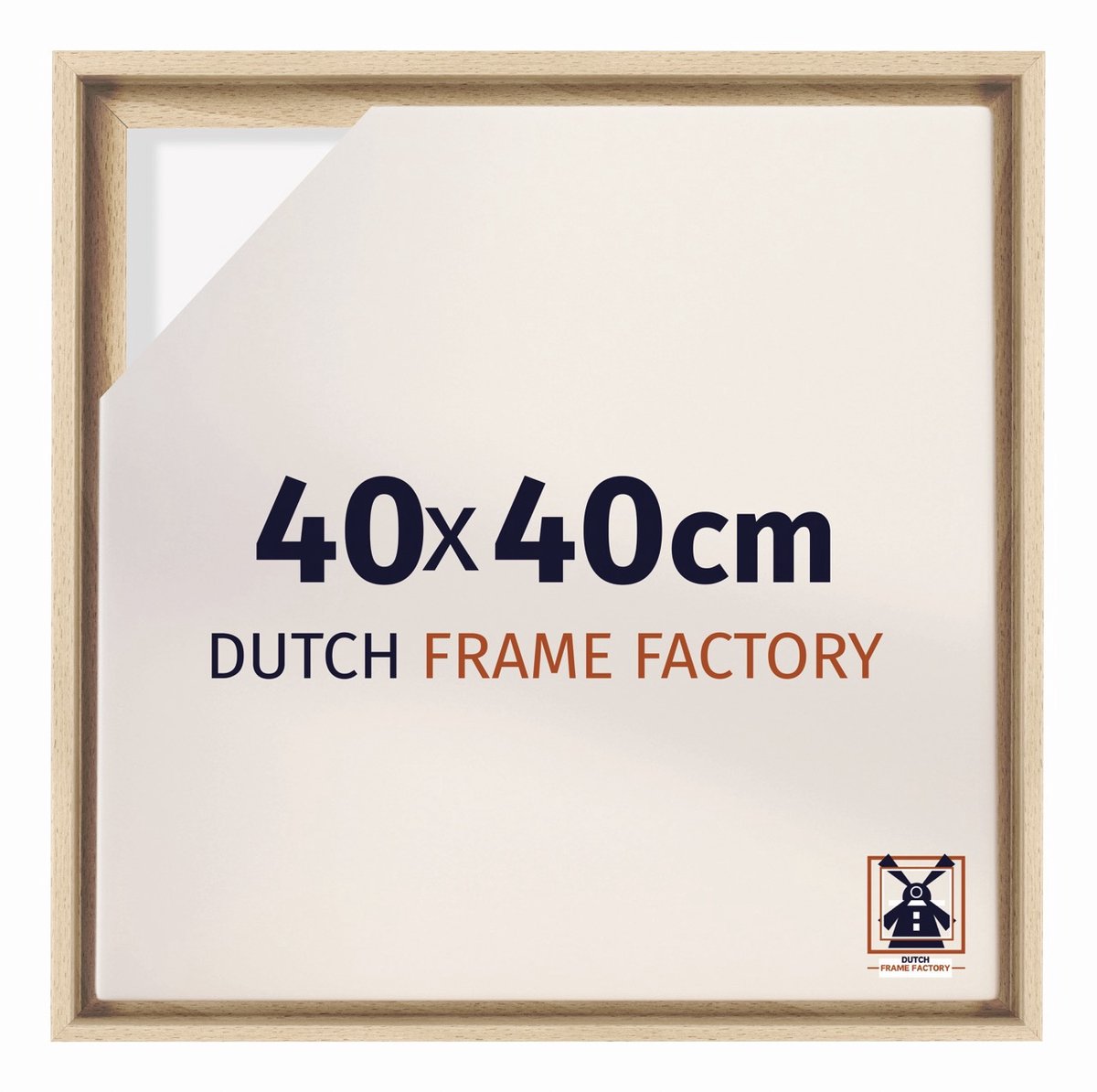 Dutch Frame Factory Baklijst 40x40 cm - Beuken - Geschikt voor Canvasdoek - MDF Baklijst Lausanne