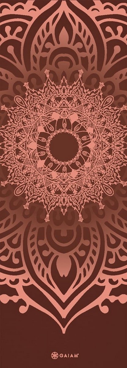 Gaiam Yoga Mat - Intense Rust Sundial Layers - 5 mm