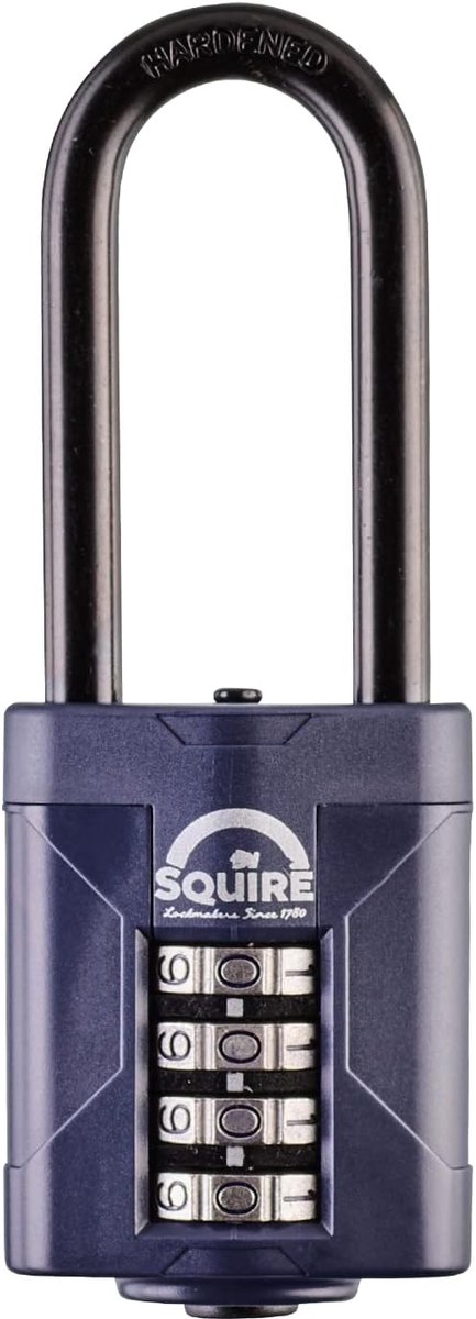 Zwaar Duty Hangslot met Extra Lange Beugel - Combinatiehangslot met 4 Wielen voor Hoogwaardige Veiligheid