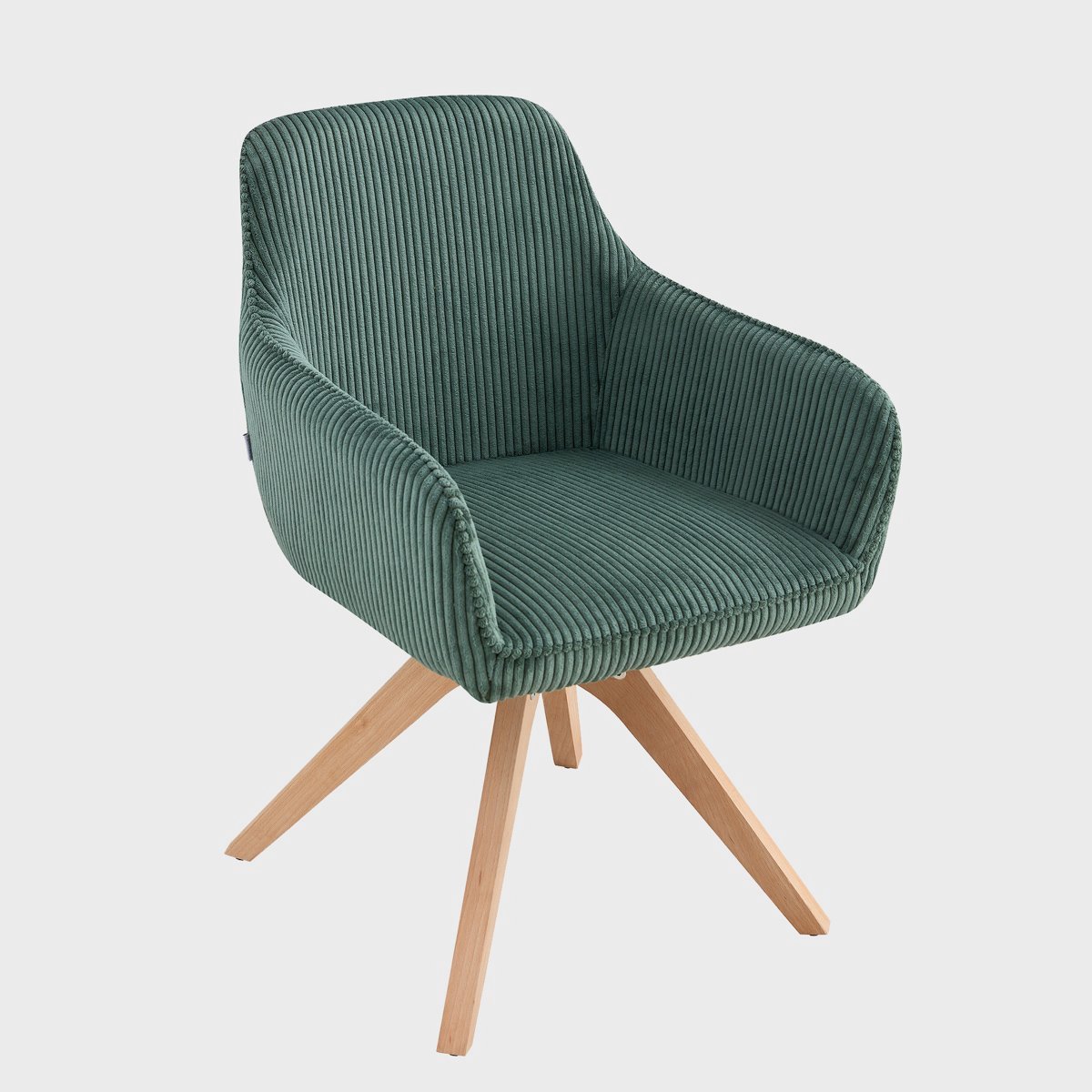 HOMLA - Stoel - PESA - Stoffen Bekleding Groen - 56x60x82 cm