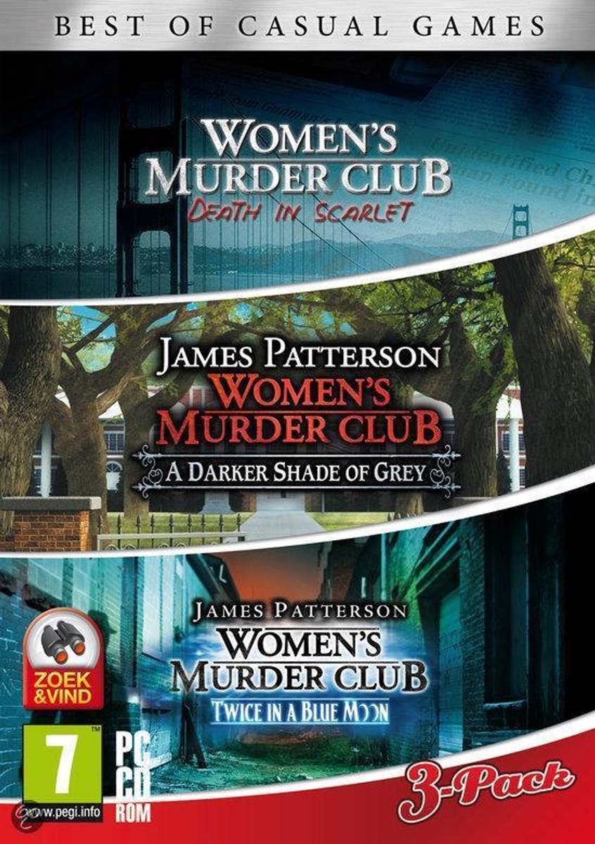 Best of Casual Games 3 Pack: Women's Murder Club: Death in Scarlet, WMC: A Darker Shade of Grey, WMC: Twice in a Blue Moon