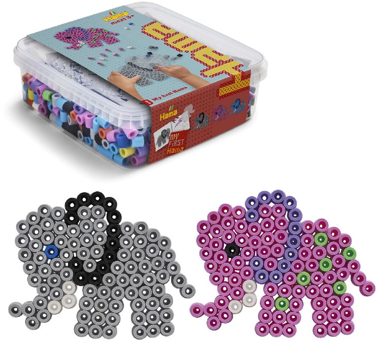 Hama 8753 Doos met 600 Maxi-kralen en prikplaten (2014761) — cadeau in Spellen & Speelgoed - foto 4