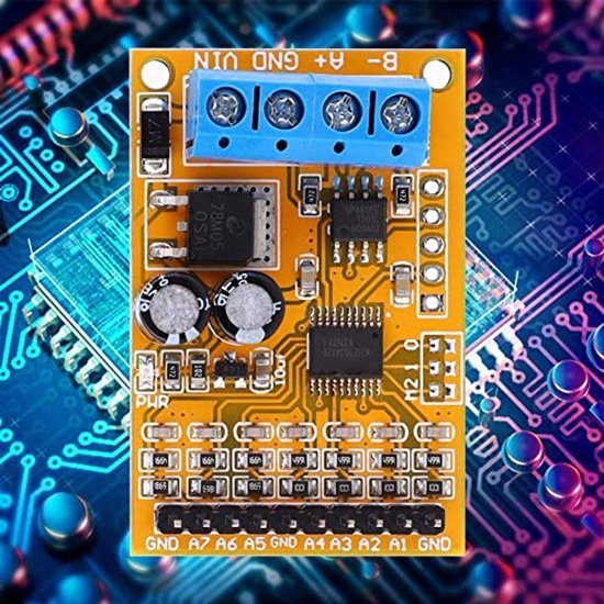 7-kanaals Analoge Spanningsverzamelaar – Modbus RTU ADC – 8-24V – Meet 0-5V En 0-10V – Voor PLC En Computer